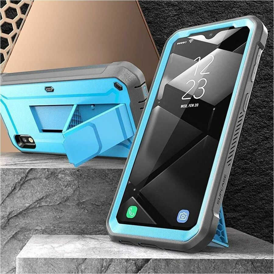 SUPCASE Unicorn Beetle Pro Rugged Carrying Case (Holster) Samsung Galaxy A10e Smartphone - Blue