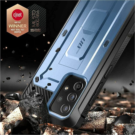 SUP Unicorn Beetle Pro Rugged Carrying Case (Holster) Samsung Galaxy A52, Galaxy A52 5G, Galaxy A52s 5G Smartphone - Metallic Blue