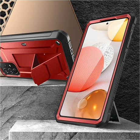 SUP Unicorn Beetle Pro Rugged Carrying Case (Holster) Samsung Galaxy A52, Galaxy A52 5G, Galaxy A52s 5G Smartphone - Metallic Red