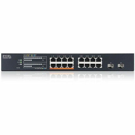 ZYXEL XMG1915-18EP 16-Port 2.5G Multi-Gigabit Smart Nebula Cloud Managed PoE Switch with 2 10G SFP+ Uplinks | 8 PoE+ / PoE++ Ports at 180W | Fanless