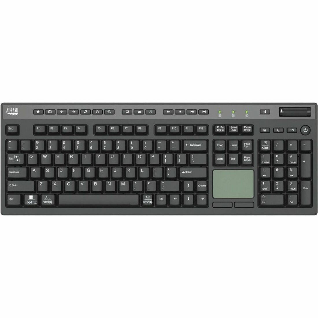 Adesso MultiChannel Touchpad Keyboard, 1 lb, AKB-445UB, Cable – Wamatek