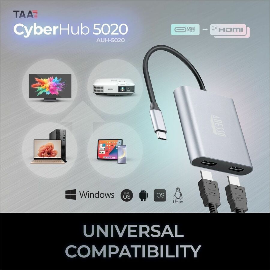 2 Port USBC to HDMI Adapter