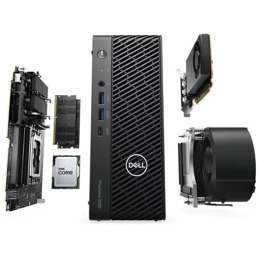 Dell Precision 3000 3280 Workstation - Core i5 14th Gen i5-14500 - vPro Technology - 16 GB - 512 GB SSD - Compact - Black