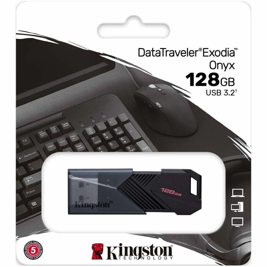 Kingston DataTraveler Exodia Onyx 128GB USB 3.2 (Gen 1) Flash Drive