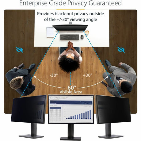 StarTech.com 27-inch 16:9 Computer Monitor Privacy Screen, Hanging Acrylic Filter, Monitor Screen Protector/Shield, +/- 30 Deg., Glossy