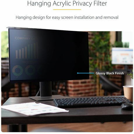 StarTech.com 27-inch 16:9 Computer Monitor Privacy Screen, Hanging Acrylic Filter, Monitor Screen Protector/Shield, +/- 30 Deg., Glossy