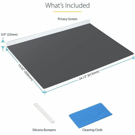 StarTech.com 27-inch 16:9 Computer Monitor Privacy Screen, Hanging Acrylic Filter, Monitor Screen Protector/Shield, +/- 30 Deg., Glossy