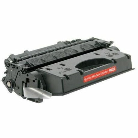 V7 Remanufactured High Yield Toner Cartridge for HP CE505X(M), 02-81501-001 - MICR - Magnetic Ink Character Recognition for check printing - Black - 6500 Pages.