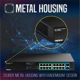 18 Port Gigabit PoE+ Switch