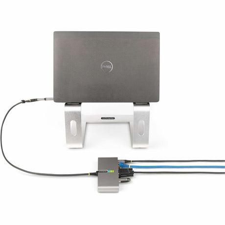 StarTech.com 2-Port USB-C Hub with Gb Ethernet and RS232 FTDI Serial, Attached USB-C to USB-A Dongle, 100W PD Pass-Through, 2x USB-A 5Gbps