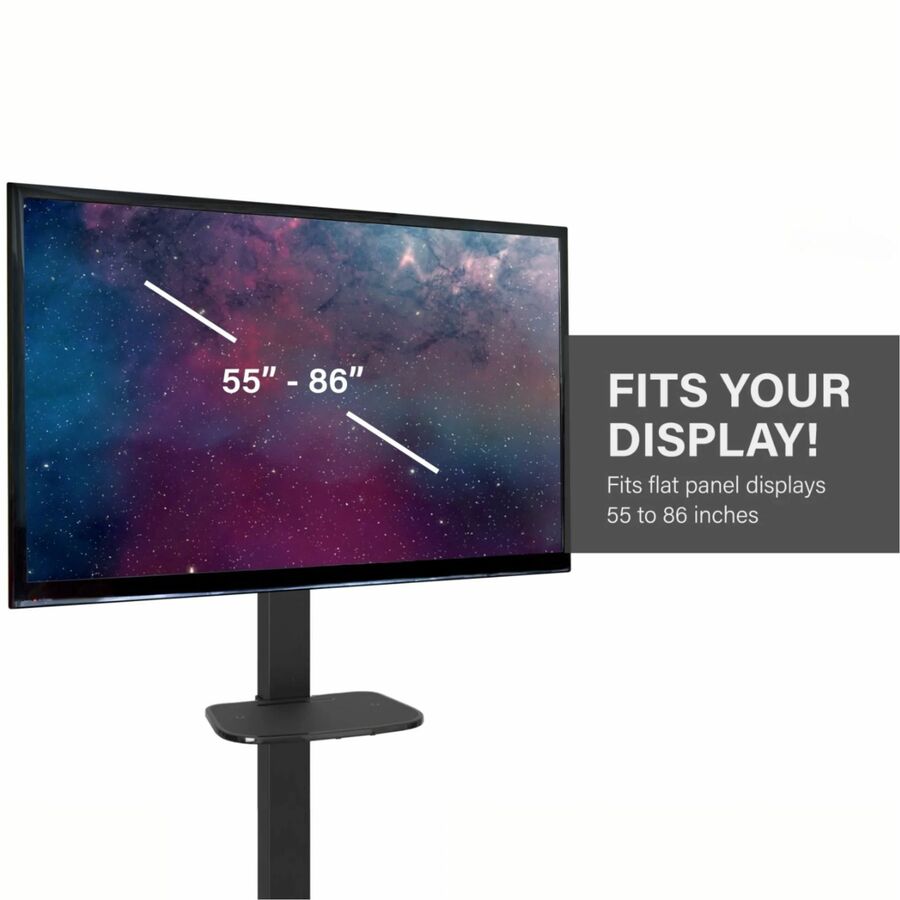 Chief Fit Mobile Cart - For 55-89 Inch Interactive Displays - Height Adjustable TV Mobile Cart - Black