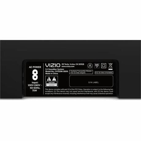 VIZIO 5.1 SOUNDBAR WITH DOLBY