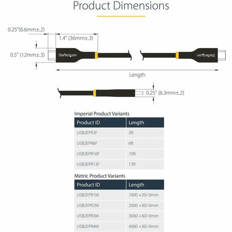 StarTech.com 10ft USB-C Charging Cable, USB-IF Certified USB C Cable, 240W PD EPR, USB 2.0 Type-C Laptop Charger Cord, TPE Jacket, M/M