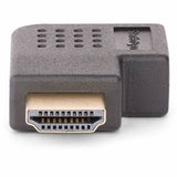 StarTech.com Right Angle HDMI 2.0 Adapter, Male to Female, Horizontal 90-Degree Angled HDMI Port Saver, 4K 60Hz, High Speed HDMI Connector Extension