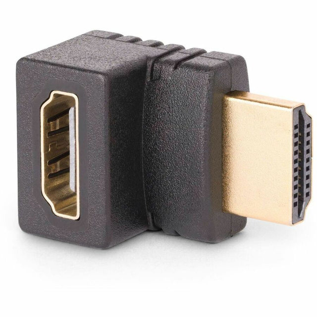 StarTech.com Down Angle HDMI 2.0 Adapter, Male to Female, Vertical 90-Degree Angled HDMI Port Saver, 4K 60Hz, High Speed HDMI Connector Extension