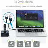 StarTech.com 1:1 M.2 NVMe Drive Duplicator, 90GBpm Standalone M.2 SSD Cloner/Copier, USB-C 3.2 20Gbps M.2 Dual-Bay Drive Docking Station