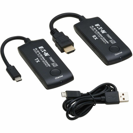 Eaton Tripp Lite Series USB-C to HDMI over Wireless Extender Kit, 4K 60 Hz, Wireless USB-C to HDMI, Switchable Channel, Up to 65 ft. (20 m)