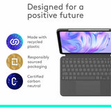Logitech Combo Touch iPad Pro 11-inch (M4)(2024) Keyboard Case - Detachable backlit keyboard with kickstand, comfortable typing, multi-use mode - Graphite