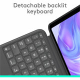 Logitech Combo Touch iPad Pro 11-inch (M4)(2024) Keyboard Case - Detachable backlit keyboard with kickstand, comfortable typing, multi-use mode - Graphite