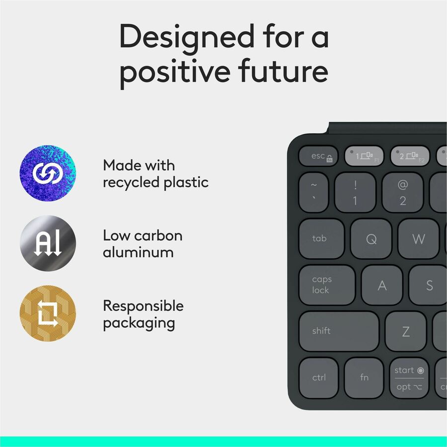Logitech Keys-To-Go 2 Portable Bluetooth Keyboard for Tablet With Built-in Cover, Slim and Compact Wireless Keyboard for Windows, Android, Linux, iPad, iPhone, Mac, Apple TV (Graphite)