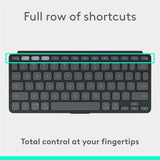 Logitech Keys-To-Go 2 Portable Bluetooth Keyboard for Tablet With Built-in Cover, Slim and Compact Wireless Keyboard for Windows, Android, Linux, iPad, iPhone, Mac, Apple TV (Graphite)