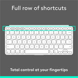 Logitech Keys-To-Go 2 Portable Wireless iPad Keyboard With Built-in Cover, Slim and Compact Wireless Keyboard for iPad, iPhone, Mac, and Apple TV, Easily Switch Between Devices (Pale Grey)