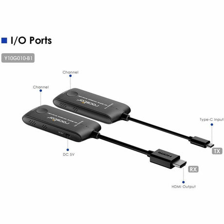 Rocstor TrueReach Mini Portable Type-C to HDMI over Wireless Extender 4K@60Hz 65ft (20M)