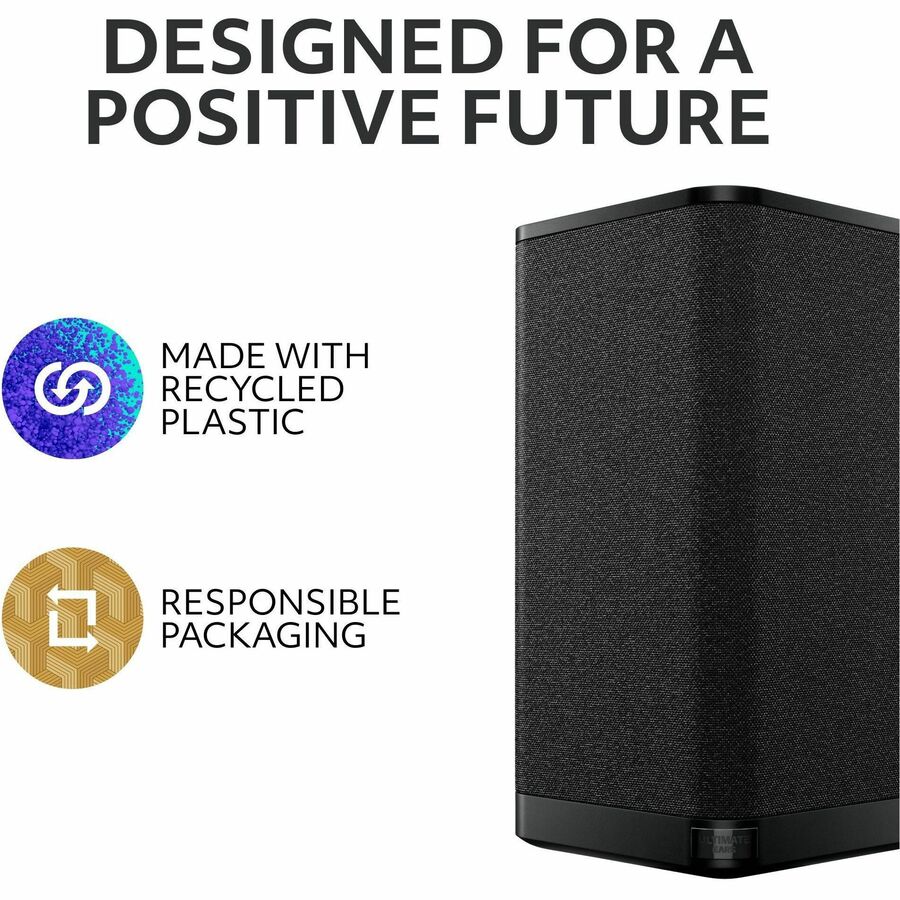 ULTIMATE EARS HYPERBOOM , Portable Wireless Bluetooth Speaker, Loud Speaker, Big Bass, Water resistant IPX4, 150 ft range-Black