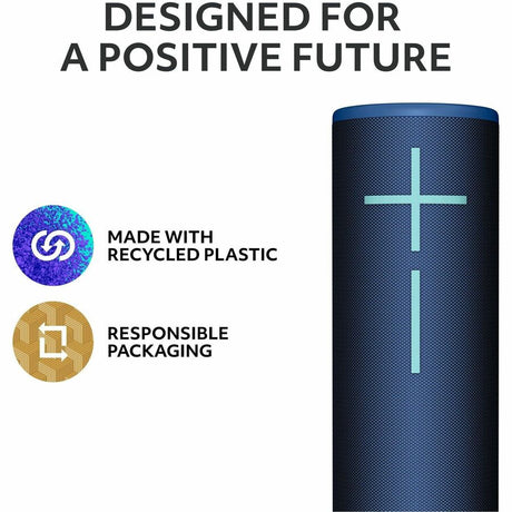 Ultimate Ears MEGABOOM 4 Portable Waterproof Bluetooth Speaker With Powerful 360-Degree Sound and Thundering Bass, Floating Speaker With 20-Hour Battery and 147ft (45m) Range, Blue