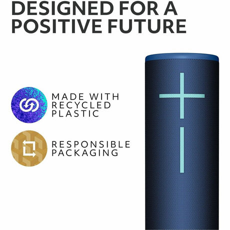 Ultimate Ears BOOM 4 Portable Waterproof Bluetooth Speaker With 360-Degree, Bold, Immersive, Crystal-Clear Sound, Floating Speaker With 15-Hour Battery and 147ft (45m) Range, Blue