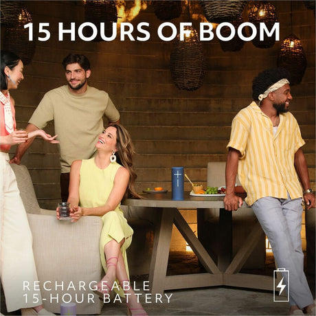 Ultimate Ears BOOM 4 Portable Waterproof Bluetooth Speaker With 360-Degree, Bold, Immersive, Crystal-Clear Sound, Floating Speaker With 15-Hour Battery and 147ft (45m) Range, Blue