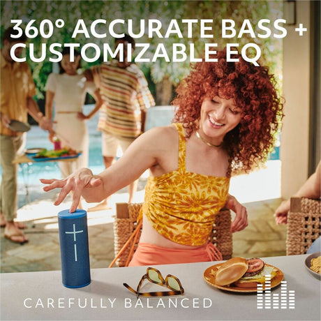 Ultimate Ears BOOM 4 Portable Waterproof Bluetooth Speaker With 360-Degree, Bold, Immersive, Crystal-Clear Sound, Floating Speaker With 15-Hour Battery and 147ft (45m) Range, Blue