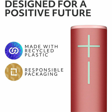 Ultimate Ears BOOM 4 Portable Waterproof Bluetooth Speaker With 360-Degree, Bold, Immersive, Crystal-Clear Sound, Floating Speaker With 15-Hour Battery and 147ft (45m) Range, Red