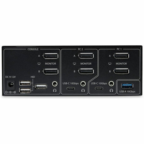 StarTech.com 2-Port Dual-Monitor DisplayPort 1.4 KVM Switch, 8K 60Hz / 4K 144Hz, 2x USB 10Gbps Ports, Hotkey Switching, TAA Compliant
