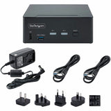 StarTech.com 2-Port Dual-Monitor DisplayPort 1.4 KVM Switch, 8K 60Hz / 4K 144Hz, 2x USB 10Gbps Ports, Hotkey Switching, TAA Compliant