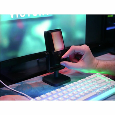 XTRFY Ngale CX-NGALE-R-RGB-BLACK Wired Noise Cancelling, Condenser Microphone for Recording, Live Streaming, Video, Gaming, Monitoring - Black