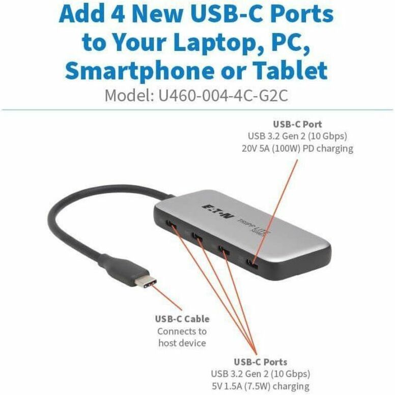 USB-C HUB 4-PORT USB 3.2 GEN2