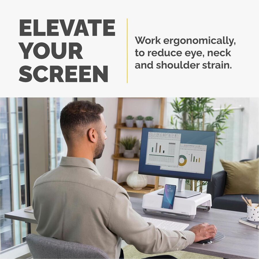 Fellowes Breyta Monitor Stand - White