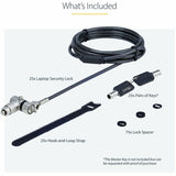 StarTech.com 25-Pack Universal Laptop Lock 6.6ft, Master Keyed Locking Cable, Security Cable, Compatible w/Noble Wedge&reg;/Nano/K-Slot