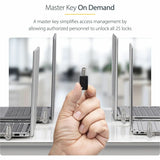 StarTech.com 25-Pack Universal Laptop Lock 6.6ft, Master Keyed Locking Cable, Security Cable, Compatible w/Noble Wedge&reg;/Nano/K-Slot