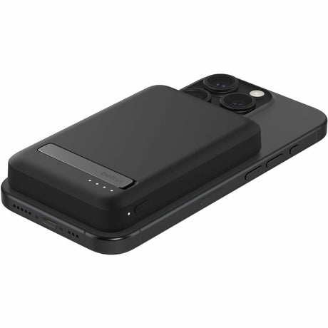 Belkin 15W Wireless Magnetic Power Bank w/ Stand, Qi2 - 5K mAh - 1xUSB-C - Portable Charger - w/ USB-C to USB-C Cable - Black