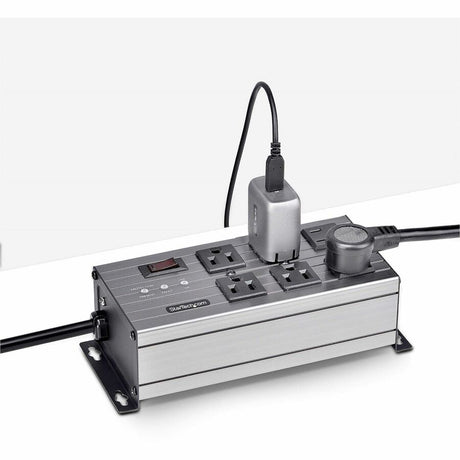 StarTech.com 6-Outlet Industrial Power Strip 125V/15A, EMI/RFI Isolation, Surge Protection, Mountable PDU, 8ft NEMA 5-15P Cord, UL Listed