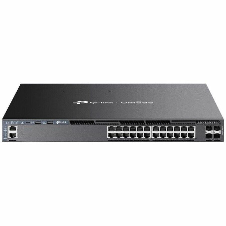 TP-Link Omada 24-Port Gigabit Stackable L3 Managed PoE+ Switch with 4 10G Slots