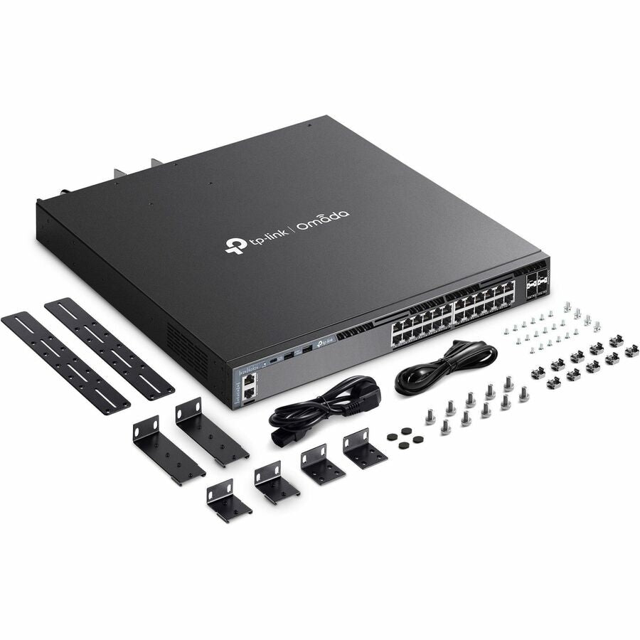 TP-Link Omada 24-Port Gigabit Stackable L3 Managed PoE+ Switch with 4 10G Slots