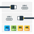 StarTech.com 50cm (1.6ft) USB4 Cable, USB-IF Certified USB-C Cable, 40 Gbps, 240W, 8K 60Hz, Compatible w/Thunderbolt/USB 3.2 Ports