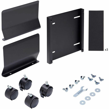 StarTech.com Computer Tower Cart, Rolling CPU Caddy on Wheels, Max 46.3lb/21kg, Adjustable PC Case Mount, Floor Stand Dolly, Steel, TAA