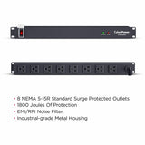 CyberPower CPS815RMS Rackbar 8 - Outlet Surge Protector with 1800 J Surge Suppression