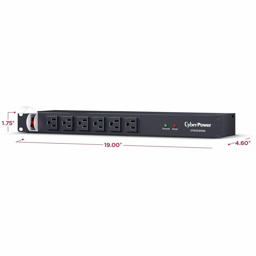 CyberPower CPS1615RMS Rackbar 16 - Outlet Surge Protector with 1800 J Surge Suppression