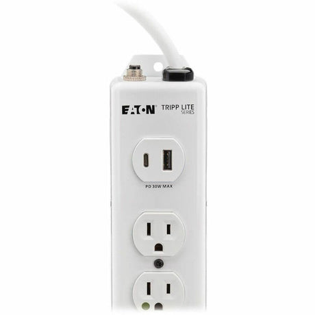 Eaton Tripp Lite Series Safe-IT UL 1363 Medical-Grade Power Strip, 6 Hospital-Grade Outlets, USB Charging, Safety Covers, Antimicrobial, 6 ft. Cord