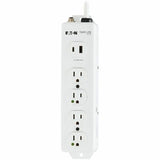 Eaton Tripp Lite Series Safe-IT UL 1363 Medical-Grade Power Strip, 4 Hospital-Grade Outlets, USB Charging, Safety Covers, Antimicrobial, 15 ft. Cord